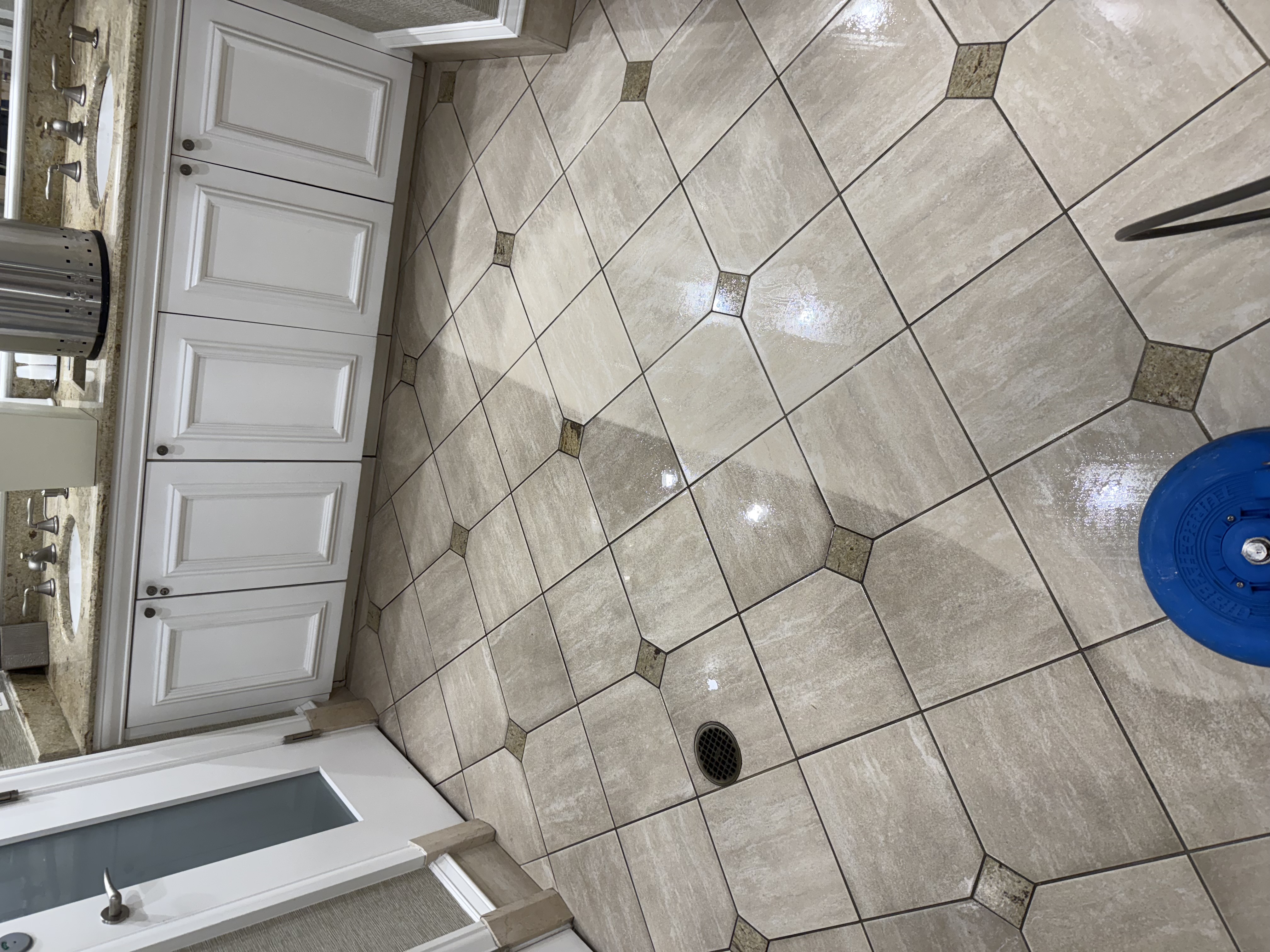 Before and after tile and grout cleaning results